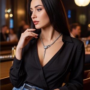 Elegant Stainless Steel Snake Necklace